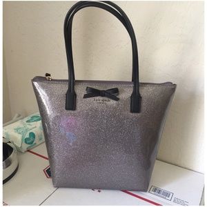 Jeralyn Mavis Street Gray Glitter Tote